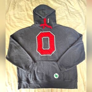 OHIO STATE BUCKEYE AUTHENTHIC APPAREL PULLOVER SWEATSHIRT/HOODIE XXL EMBROIDERED